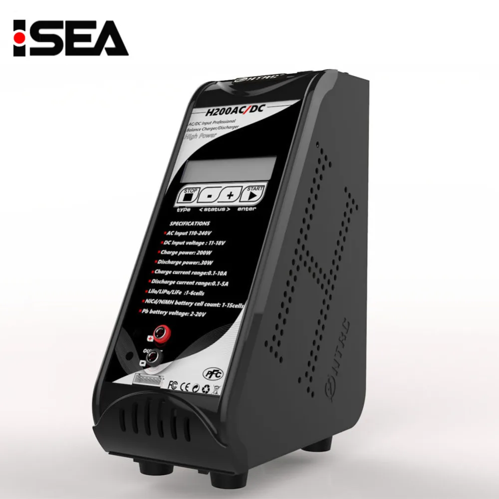HTRC H200 AC/DC 200W 10A вертикальный ЖК дисплей USB RC Lipo Баланс Зарядное
