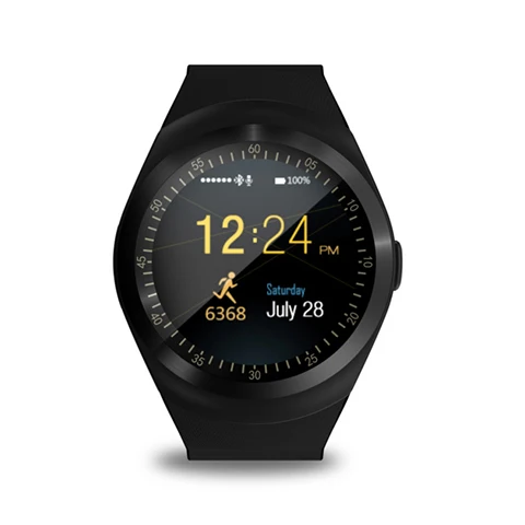 Y1 black Смарт-часы V8 \ Y1, мужские спортивные часы с Bluetooth, женские, дамские, Rel gio, умные часы с камерой, слотом для sim-карты, Android Phone, PK DZ09 A1 - Цвет: Y1 black