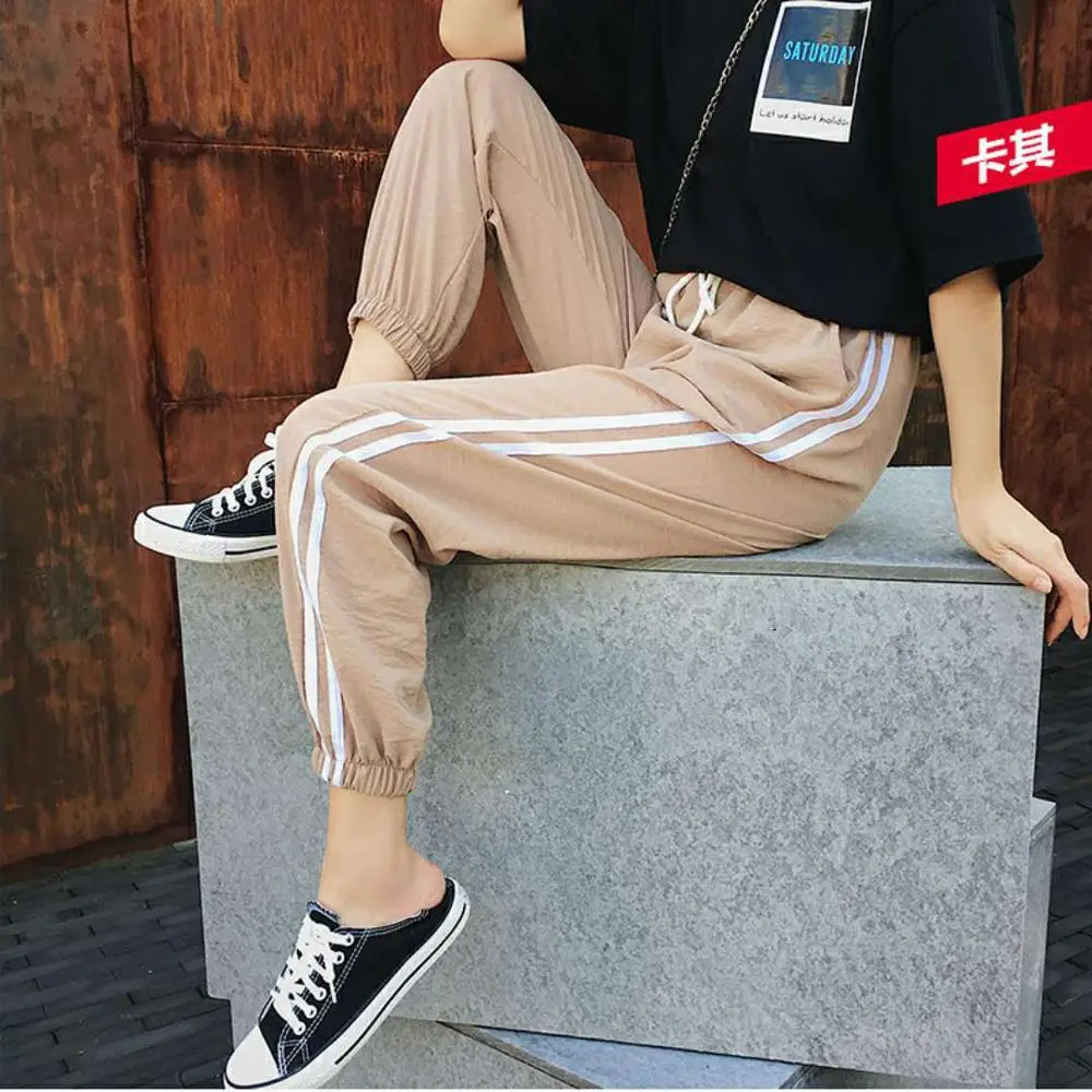Pants Women Sweatpants Capris Causal Trousers Fitness Loose Harem Ankle-Length Quickly Drying Joggers Pant Female Size 3XL | Женская