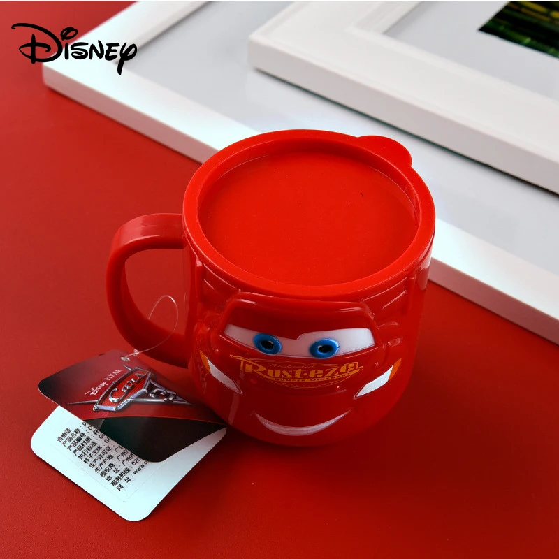 Детская 3D милая чашка Disney с крышкой пластиковая детская бутылка для воды ручкой