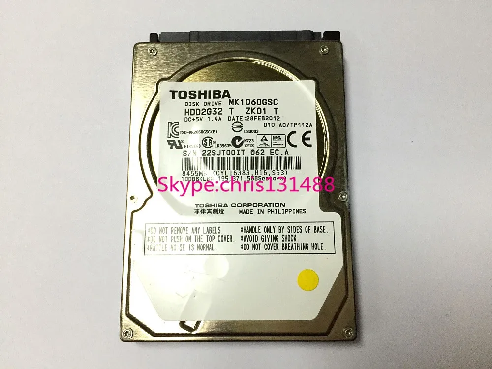 Дисковый привод mk1060shear HDD2G32 E ZK01 DC + 5V 1.4A SATA 100GB MK1032GSX для Den $ so Автомобильная HDD