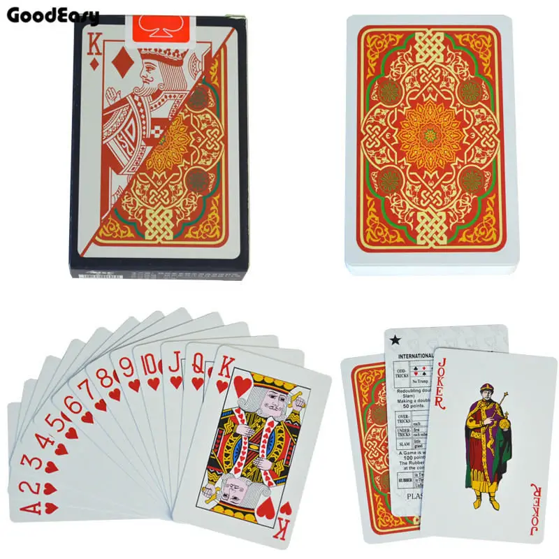 No.6828 Red Пластиковые карты водоотталкивающие игральные карты Техасский Холдем игральные карты черный Jack пластиковая игровая карта покер карты игра, настольная игра 58*88 мм карты - Цвет: No.6828 Red