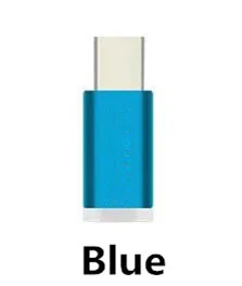 blue Micro USB Женский к type C Мужской адаптер зарядное устройство для samsung Galaxy S10 S10e S10+ Note 9 8 A3 A5 A7 A320F A520F A720F C5 Pro - Тип штекера: blue