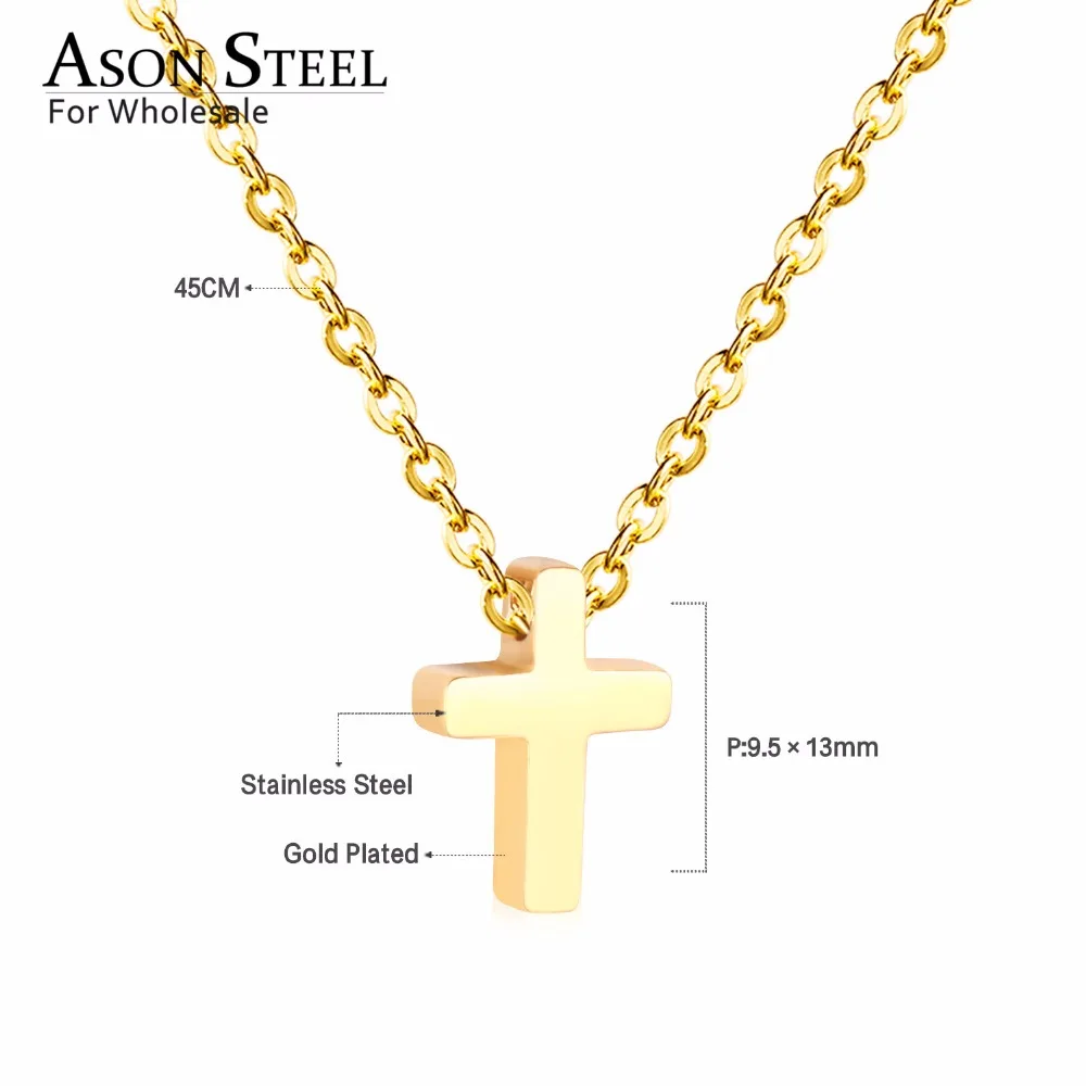 ASONSTEEL подвески в виде креста 45 см, кулоны в Кубинском стиле Rolo,, колье-ошейник золотого цвета, ожерелья для женщин, вечерние, подарок