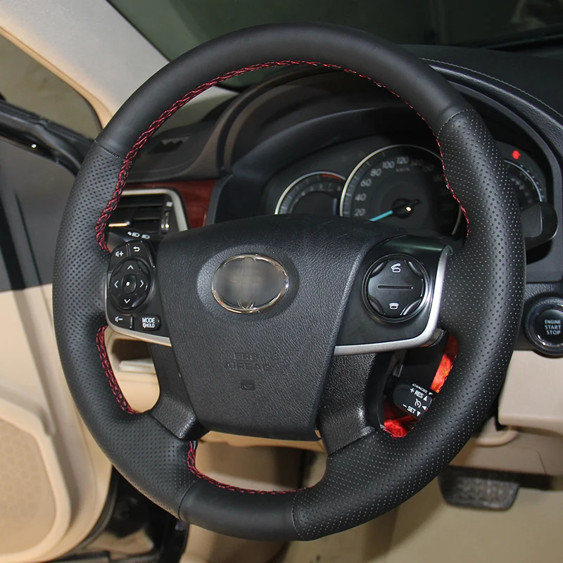 Чехол для руля из искусственной кожи Toyota Camry 2012 2015|leather steering wheel cover|steering coverwheel cover |