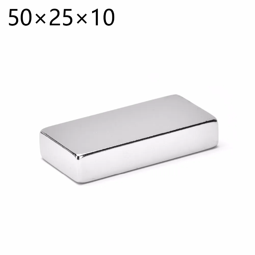 Магнит кубом блок 50x25x10 мм супер сильный N35 редкоземельные магниты неодимовый