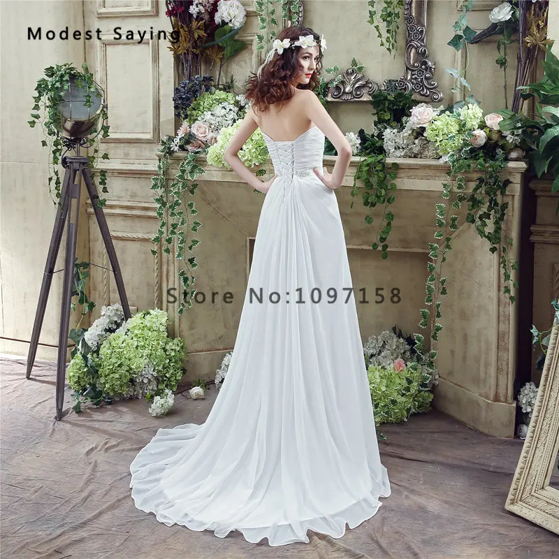 Женское вечернее платье белое а силуэта плиссированное с бусинами|vestido de noiva|de