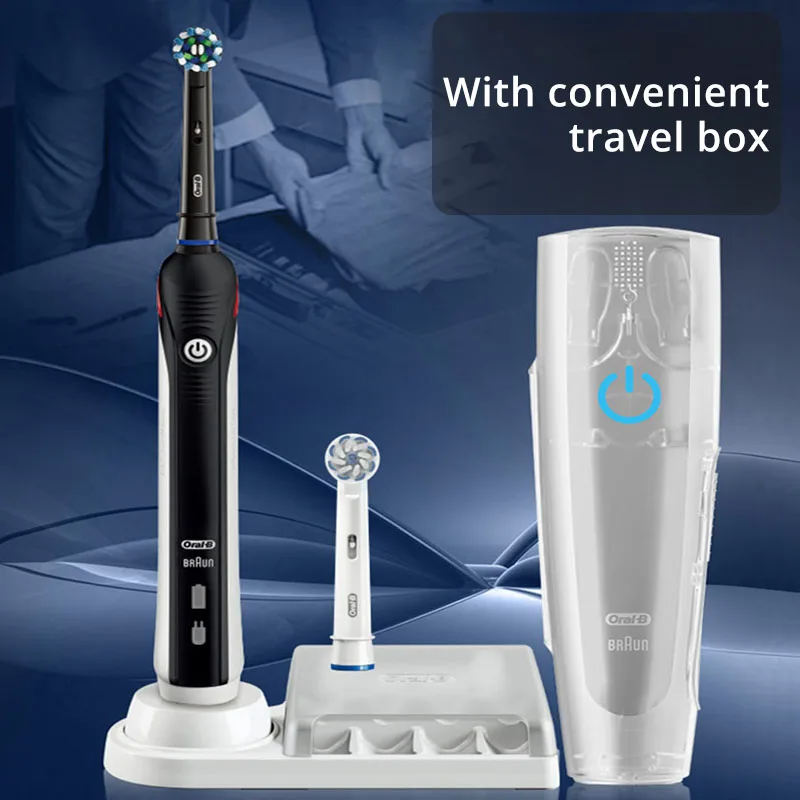Ультразвуковая электрическая зубная щетка Oral B Pro4000 3D со светодиодной подсветкой