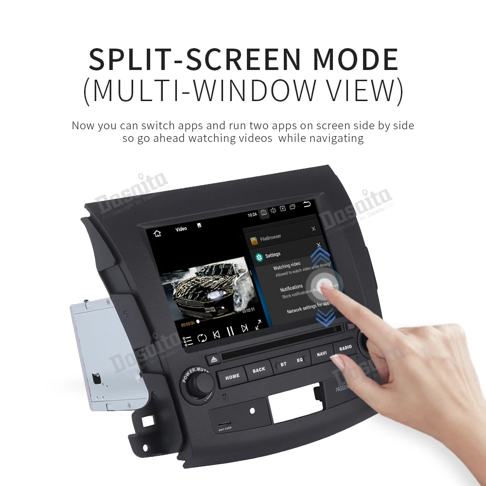 Dasaita 8 &quotAndroid 1 автомобильный dvd gps плеер Navi для Mitsubishi Outlander 2007 с 2G + 16