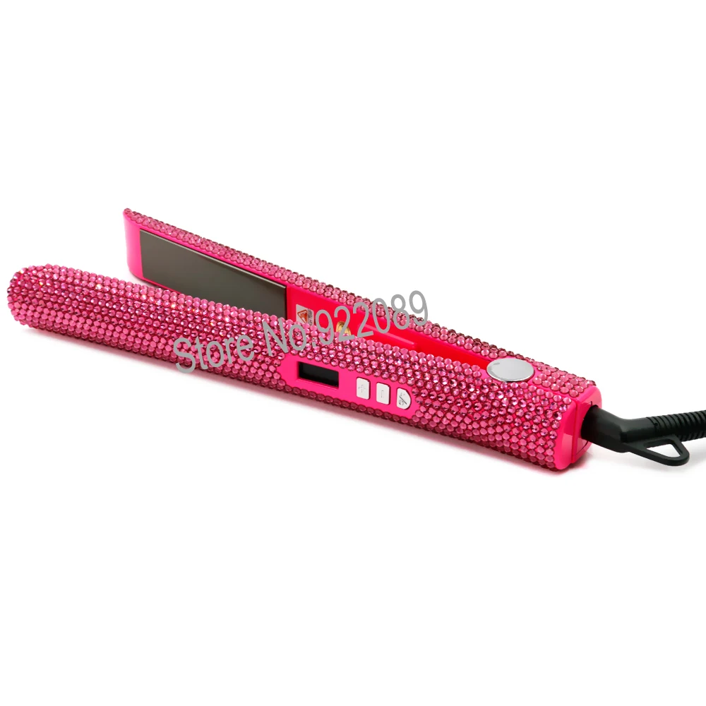 Профессиональный Выпрямитель для волос выпрямитель из титана с кристаллами |