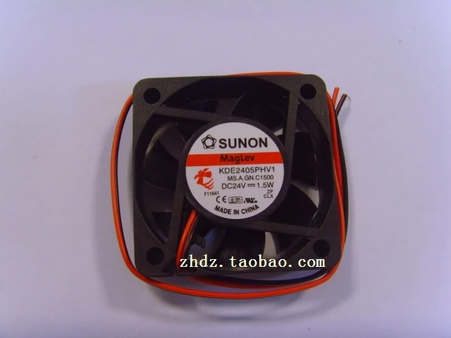 Вентилятор охлаждения сервера SUNON KDE2405PHV1 MS.A.GN.C1500, 24 В постоянного тока, 1,5 Вт, 50x50x15 мм, 2 провода