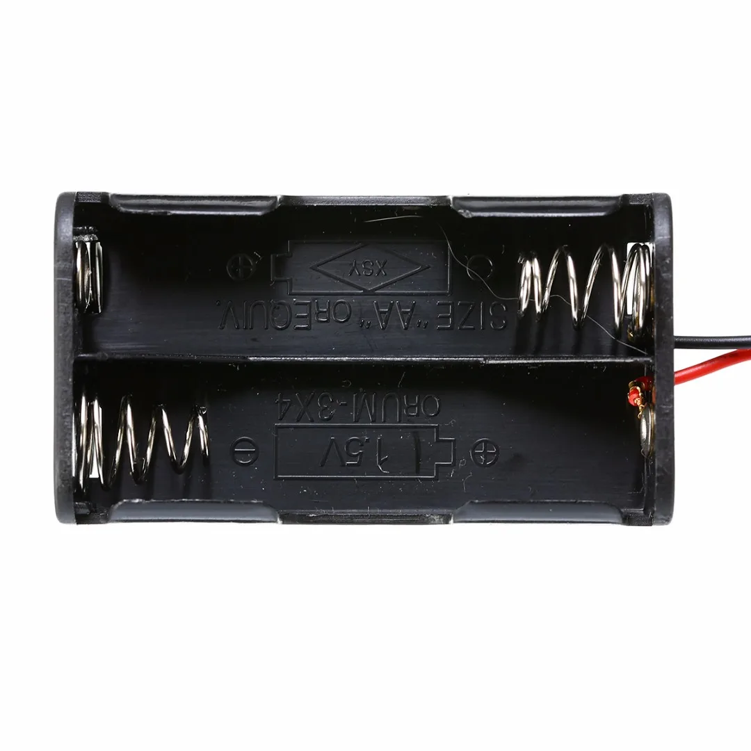 Черный Чехол-держатель для батарей 4 AA 6 0 V с проводными наконечниками + штекер Futaba