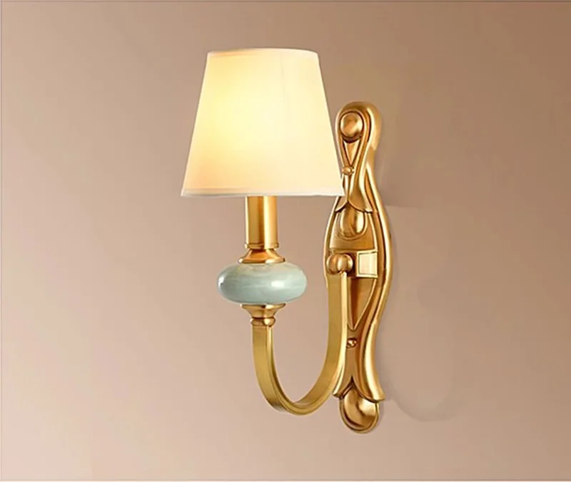 

Copper Wall Light Sconce E27 Brass Wall Lamp Modern For Bedroom Dinning Room Restroom Hotel Home Decoration Mounted Lamps