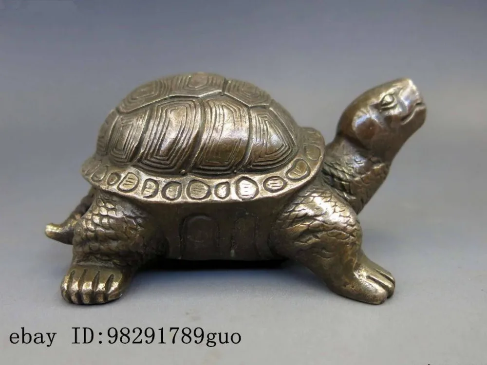 

Chinese Copper Brass Carved Animal tortoise sea Turtle Statue Garden Decoration 100% real Brass BRASS Copper garden decoration