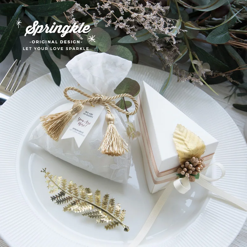 10 шт творческие свадебные конфеты коробки подарочные мешки для сахара держатели