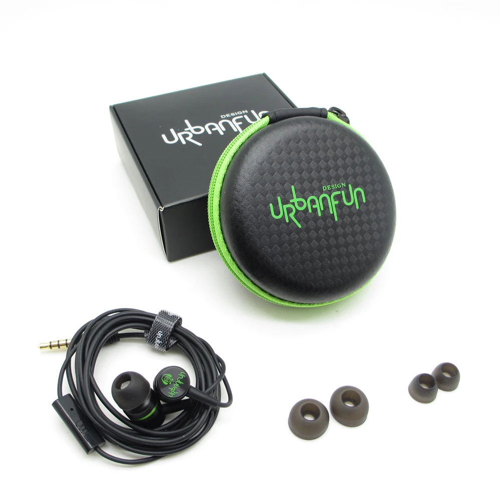 URBANFUN 3 5 мм в ухо наушник бериллиевой привод металлические наушники HiFi гарнитура