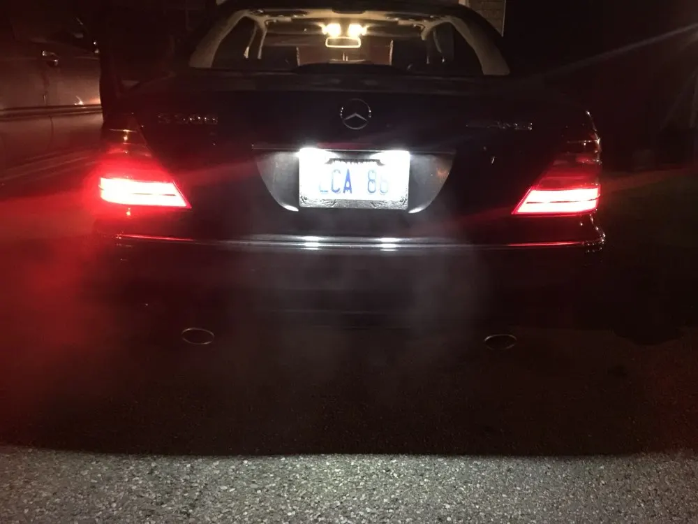 2 шт. Canbus Белый 18SMD светодиодный номерной знак освещения для Mercedes Benz W220 S Class S500 S55 S600