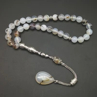 natural agates stone tasbih 33 66 99beads islamic luxurious rosary men muslim misbaha gemstone prayer beads bracelets eid gift