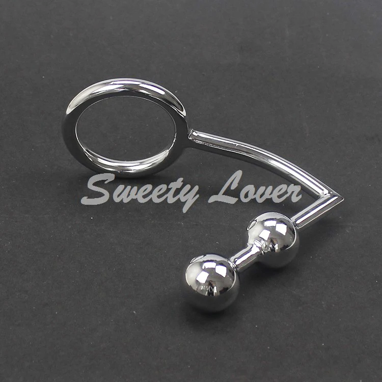 Большой Анальный петух кольцо из нержавеющей стали металлические бусины