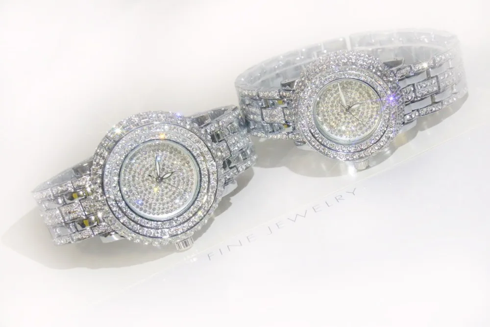 Сверкающие Стразы BS роскошные стальные кварцевые часы женские наручные под