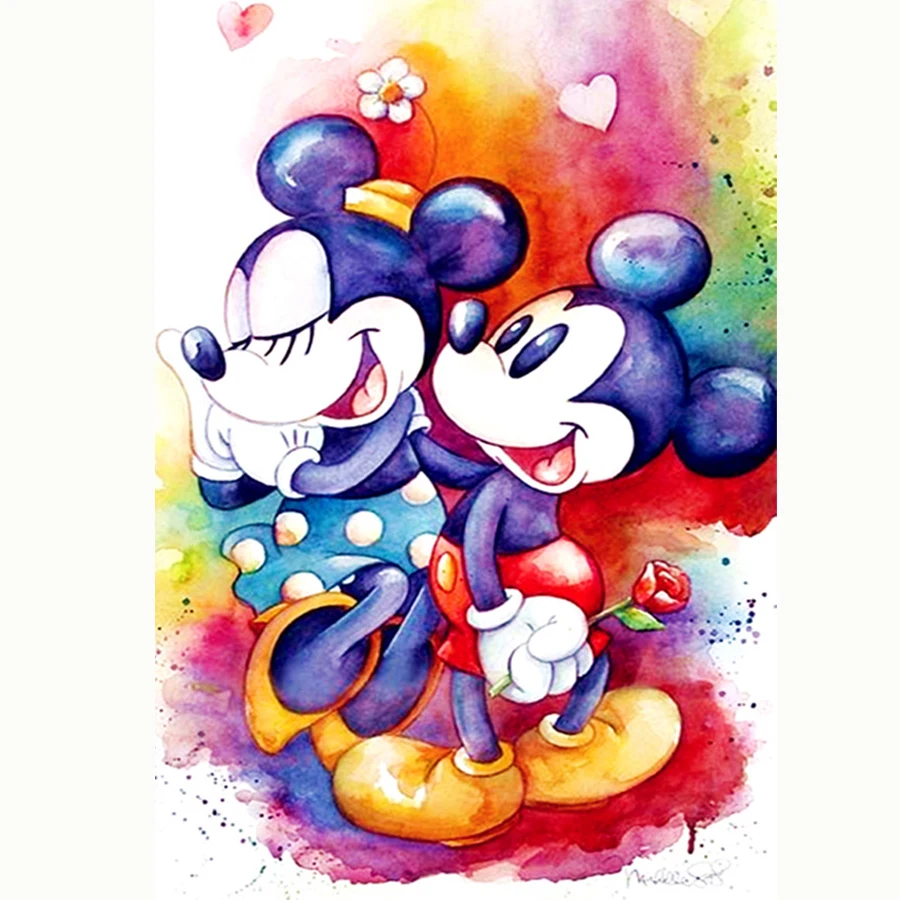 

Wholesale 3D DIY New Full Diamond Painting Cross Stitch Cartoon mouse Picture Baby gift Home DecorUnfinished Diamond Embroidery