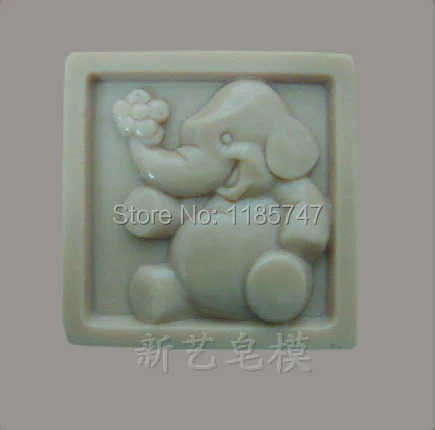 Слоны дизайн Силиконовое Мыло Форма Квадрат силиконовые формы для выпечки в виде