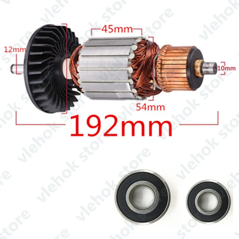 Rotor bearing AC220-240V арматура ротора Замена для MAKITA 9067 9067S 9069 9069S 9069X 9067F 9069F 180 Якорный двигатель угловая шлифовальная машина Электроинструмент - Цвет: Rotor bearing