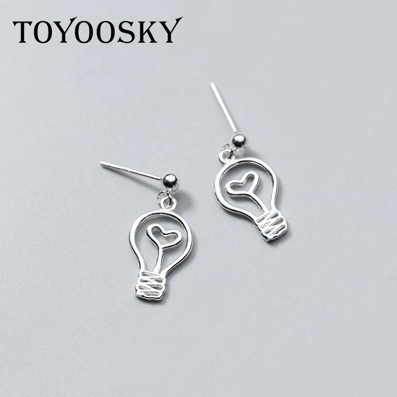 Женские серьги в форме сердца TOYOOSKY Простые короткие из стерлингового серебра 925
