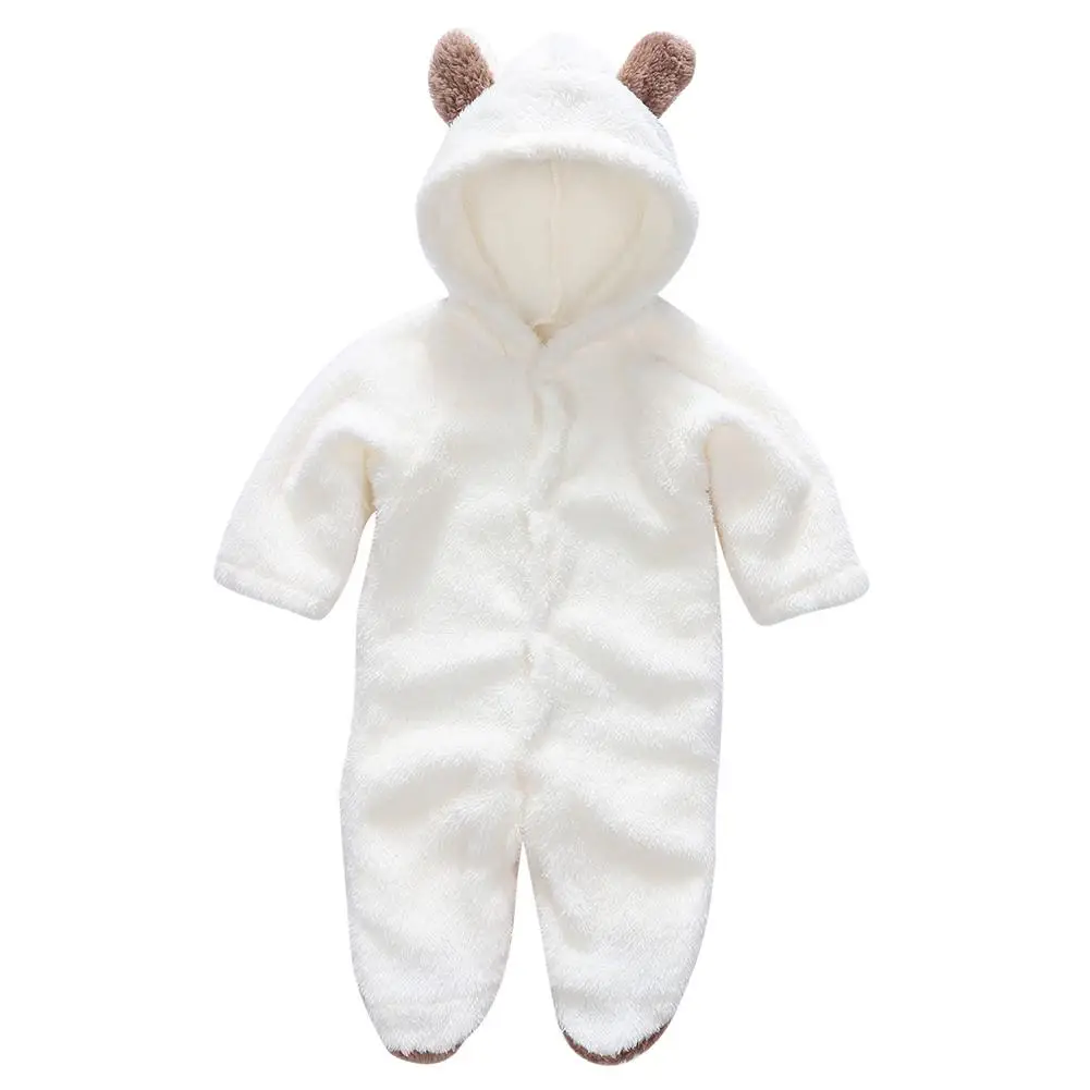 Kidlove/Забавный комбинезон унисекс с длинными рукавами для малышей; милый дизайн с животными; мягкие теплые бархатные комбинезоны