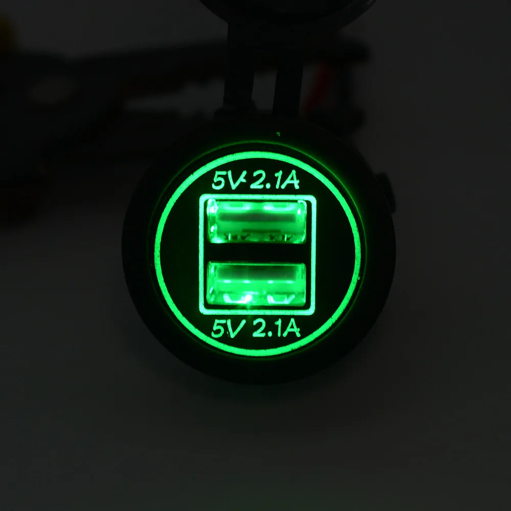Водонепроницаемый автомобиля Зарядное устройство 5V 4.2A Dual USB быстрой зарядки