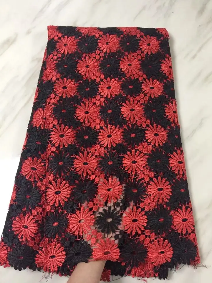 5 ярдов/шт Горячая продажа розовый и винный цветок африканская Водорастворимая