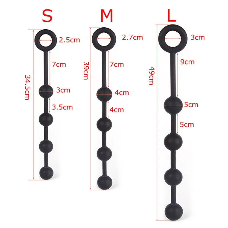 Silicone Big Anal Beads Butt Plug Dilatador Balls Expander Vibrant Vaginal Dilator Sex Toys For Women Men | Красота и здоровье