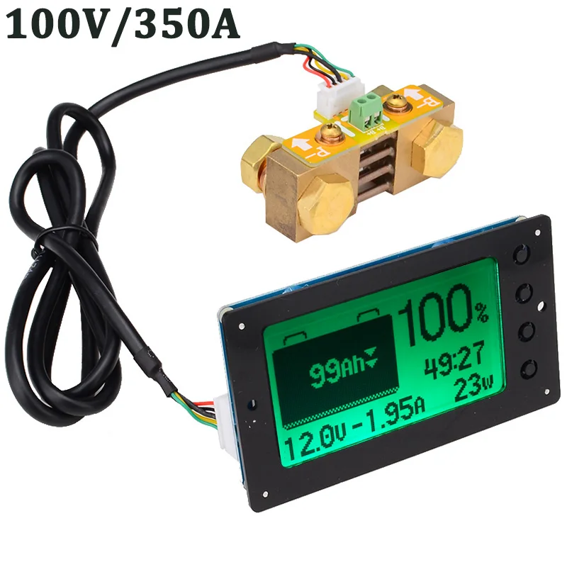 100V 350A свинцово кислотная литий Батарея Ёмкость тестер Напряжение ток Дисплей