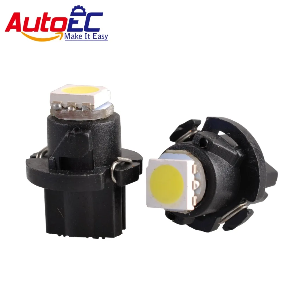 Светодиодная лампа AutoEC для приборной панели T5 провод 5050 1SMD T6.5 12 мм максимальный