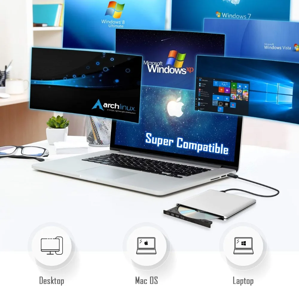 USB накопитель Bluray 3 0 оптический устройство записи портативный Внешний Blu ray