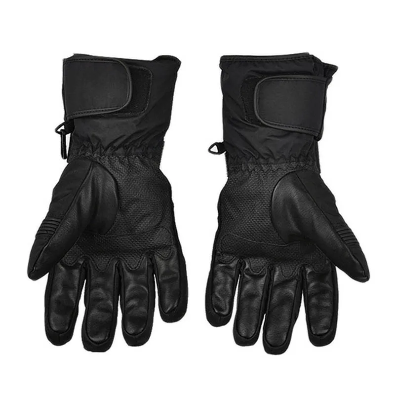 Pro Biker Guantes Мотоциклетные Перчатки Водонепроницаемые кожаные перчатки мотоциклетные зимние теплые полный палец мотокросса мотоперчатка - Цвет: Black