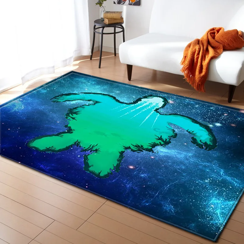 Подводный мир, 3D ковры для гостиной, домашний текстиль, мягкий фланелевый детский коврик для ползания, детская комната, красивая черепаха, ковер