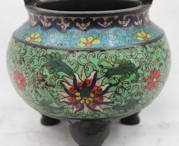 Песня voge gem S1342 китайский Бронза Медь Cloisonne С цветочным узором Два вида Ear 3
