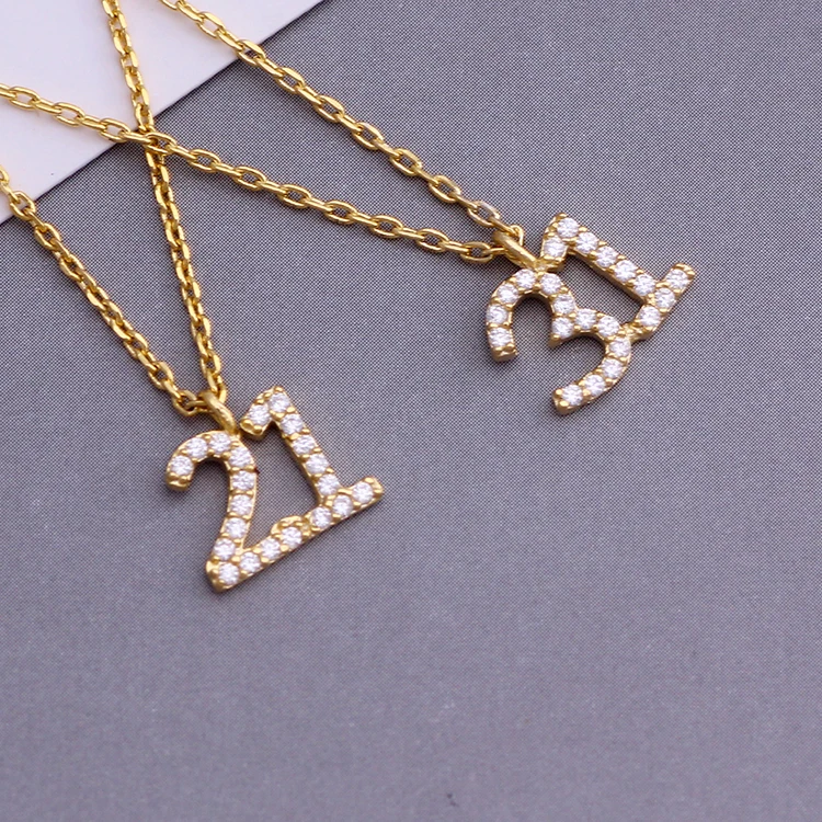 My Number Copper Necklace Pendant Gold Jewelry 21-31Lucky | Украшения и аксессуары
