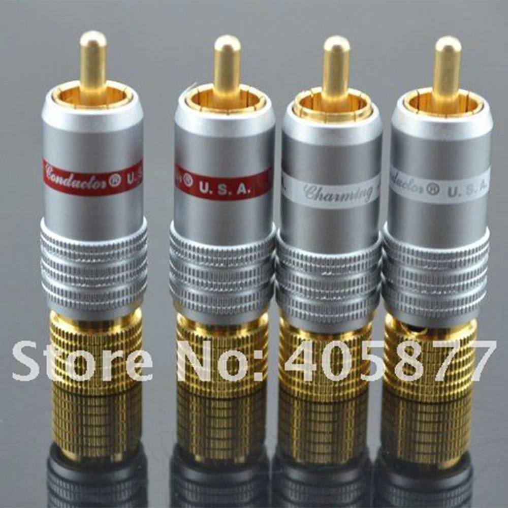 4 шт. Hi End CMC 8236 WU Позолоченный разъем RCA для аудиоколонки|Коннекторы и разъёмы| |