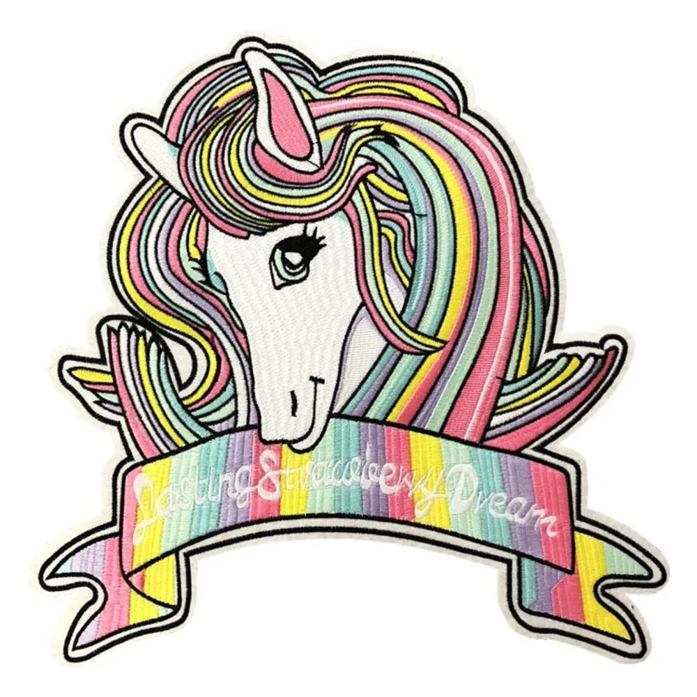 Фильм большой единорог c нашивкой лого нашивки оптом для одежды сделай сам Модные
