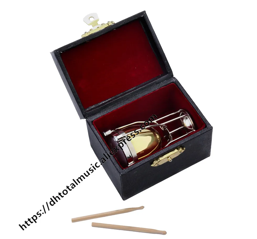 Мини-Чехол Timpani с миниатюрными медными музыкальными инструментами коллекция декоративных украшений модель украшения подарки