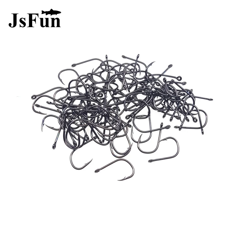 Рыболовные крючки JSFUN 100 шт./кор. Размер 4 # 12 из высокоуглеродистой стали с