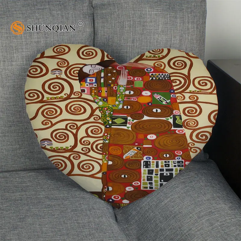 Густав Климт поцелуй сердце Форма накидка для подушки размер 41 x36cm 47x42 см