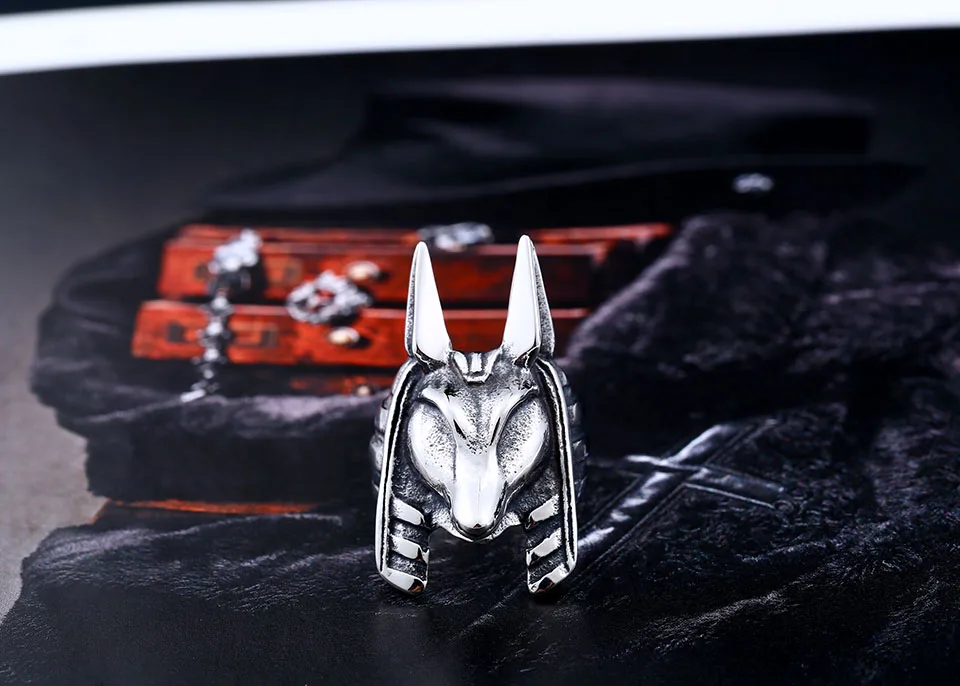 Байер кольцо из нержавеющей стали 316L Kaen Chronicles Новое поступление Anubis кольцо для мужчин модные ювелирные изделия LLBR8-363R