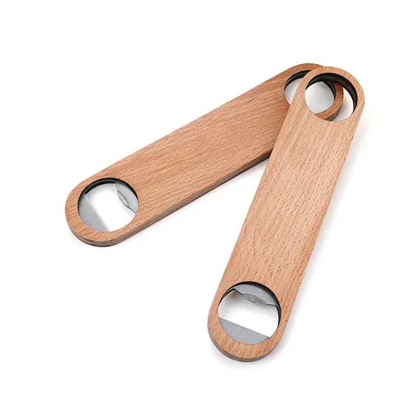 Big Wood Handle Bartender Bottle Opener Wine Beer Soda Glass Cap Bottle Opener Kitchen Bar Tools LX6960