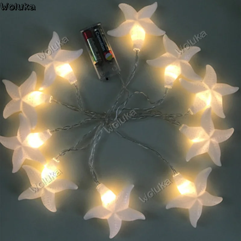 Светодиодная пластиковая гирлянда в форме морской звезды Рождественский день