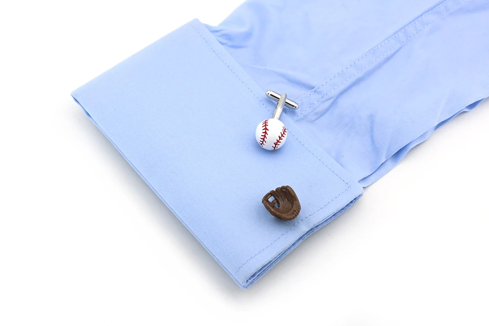 Мужские Запонки Для бейсбольных игр медный материал белый цвет | Украшения и