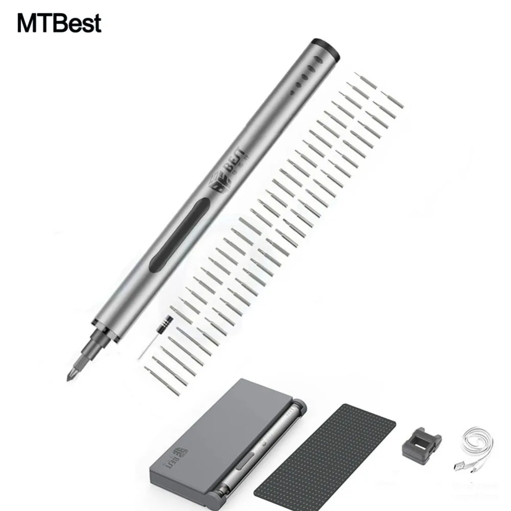 

Electric Screwdriver Rechargeable Cordless Mini Power Screw Driver Kit with LED Light Lithium Battery Operated Power Tools Set
