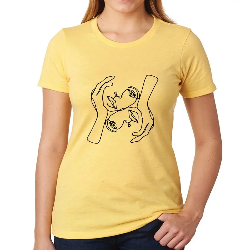 Skuggnas Новое поступление одна линия рисунок футболка стильное джинсовое платье с